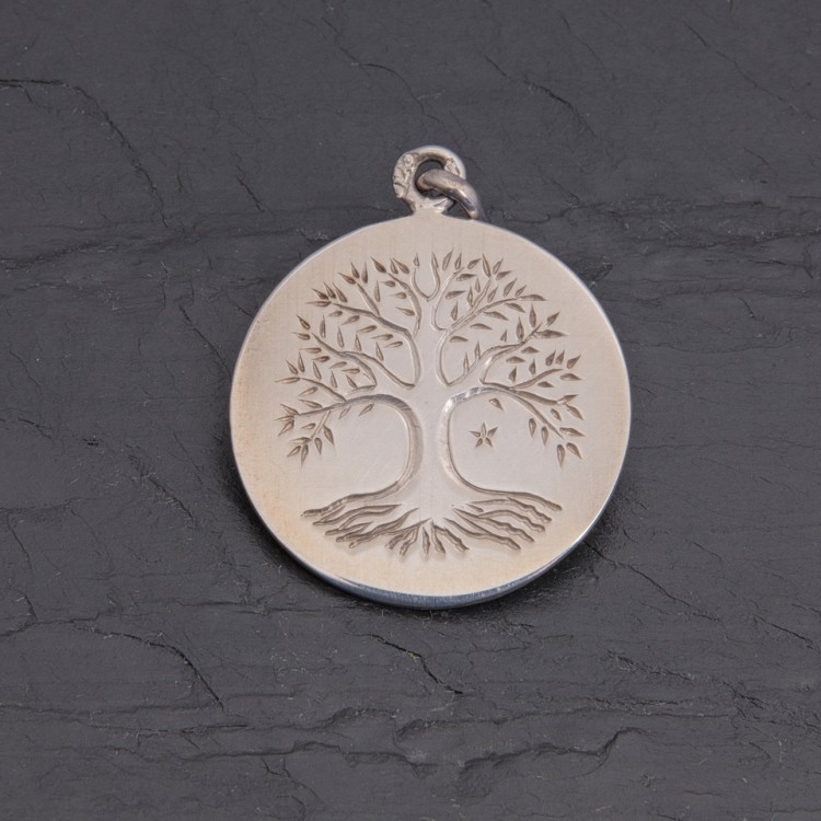 Médaille Arbre de vie en argent rhodié 23 mm | Pattrice