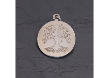 Médaille Arbre de vie en argent rhodié 23 mm | Pattrice