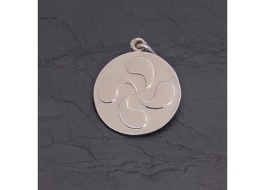 Médaille Croix basque (Lauburu) en argent rhodié | Pattrice