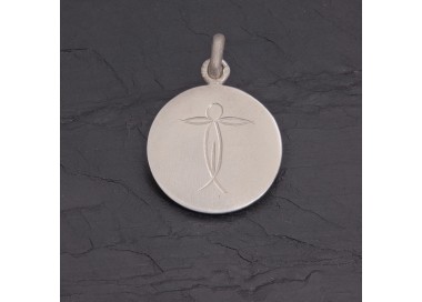 Médaille Christ en argent satiné 16 mm | Pattrice