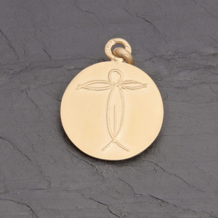 Médaille Christ en vermeil gravée main | Pattrice