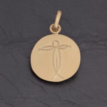 Médaille Christ ovale en vermeil gravée main | Pattrice