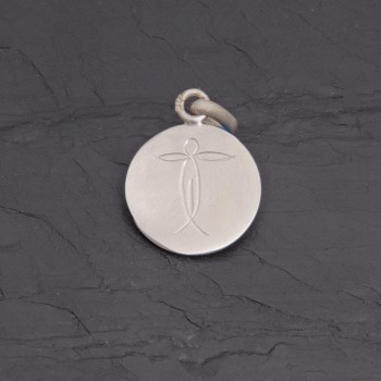 Médaille Christ en argent satiné 16 mm | Pattrice