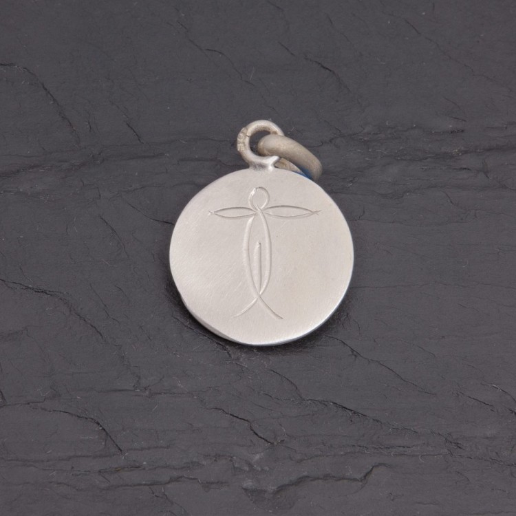Médaille Christ en argent satiné 16 mm | Pattrice