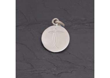 Médaille Christ en argent satiné 16 mm | Pattrice