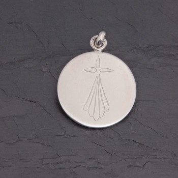 Médaille Hermine bretonne en argent satiné | Pattrice