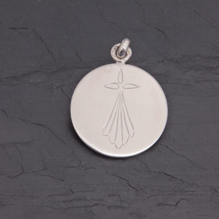 Médaille Hermine bretonne en argent satiné | Pattrice