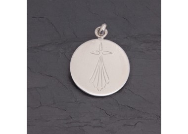 Médaille Hermine bretonne en argent satiné | Pattrice