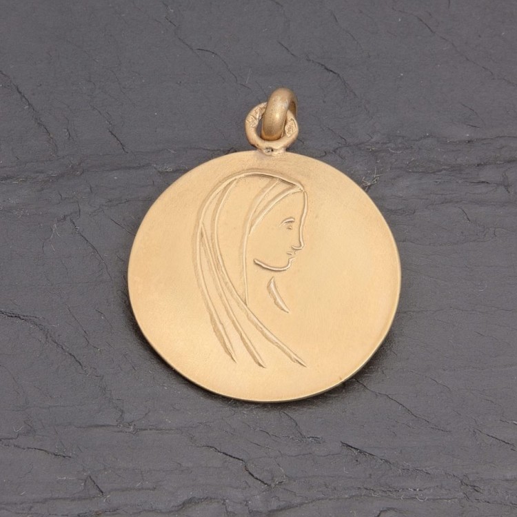 Médaille Vierge Marie en vermeil 22 mm | Pattrice