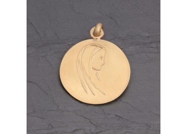 Médaille Vierge Marie en vermeil 22 mm | Pattrice