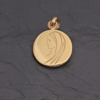 Médaille Vierge Marie en vermeil 16 mm | Pattrice