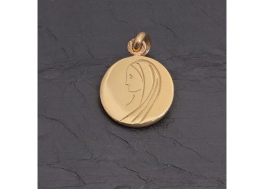 Médaille Vierge Marie en vermeil 16 mm | Pattrice