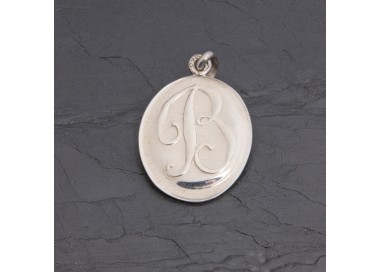 Médaille initiale B ovale argent 22 x 19 mm | Pattrice