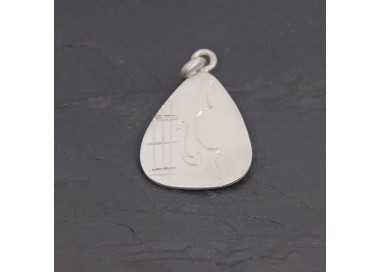 Médaille Médiator violon en argent satiné | Pattrice