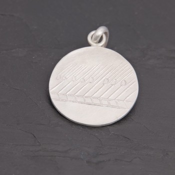 Médaille Piano en argent satiné 20 mm | Pattrice