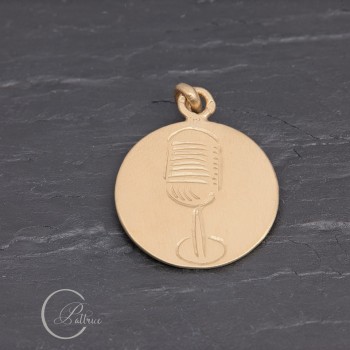 Médaille Micro en vermeil gravée main | Pattrice