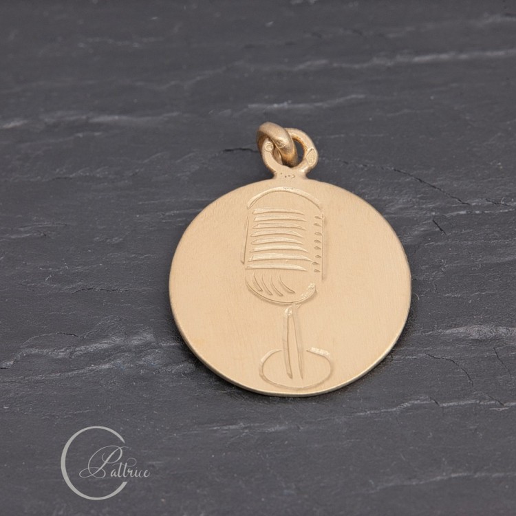 Médaille Micro en vermeil gravée main | Pattrice