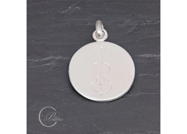 Médaille Violoncelle en argent gravée main | Pattrice