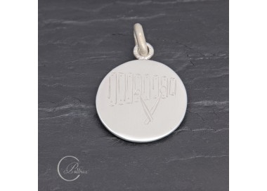 Médaille Xylophone en argent gravée main | Pattrice