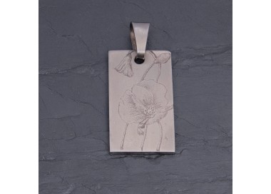 Médaille Coquelicots en titane gravée main | Pattrice