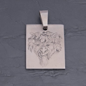 Médaille Grotesque en titane gravée main | Pattrice