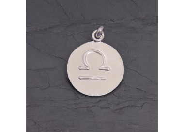 Médaille zodiaque Balance argent antique rhodié | Pattrice