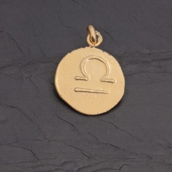Médaille zodiaque Balance en vermeil antique | Pattrice