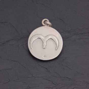 Médaille zodiaque Bélier en argent antique 18 mm | Pattrice
