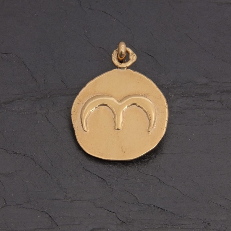 Médaille zodiaque Bélier en vermeil antique | Pattrice