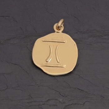 Médaille zodiaque Gémeaux en vermeil antique | Pattrice