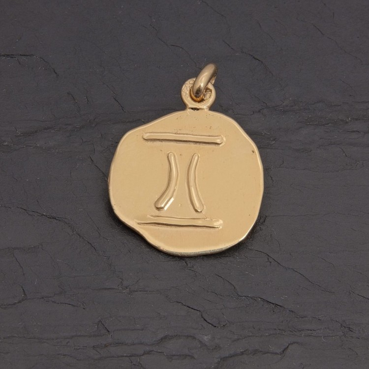 Médaille zodiaque Gémeaux en vermeil antique | Pattrice
