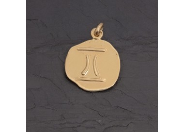 Médaille zodiaque Gémeaux en vermeil antique | Pattrice