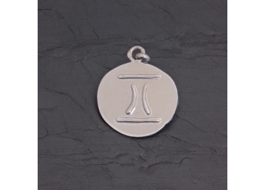 Médaille zodiaque Gémeaux en argent rhodié | Pattrice