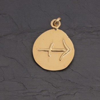 Médaille zodiaque Sagittaire ovale en vermeil | Pattrice