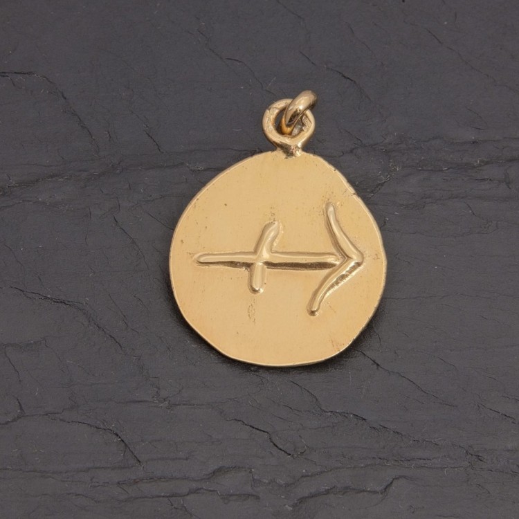Médaille zodiaque Sagittaire ovale en vermeil | Pattrice
