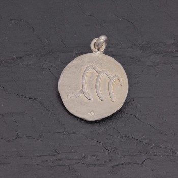 Médaille zodiaque Scorpion argent antique satiné | Pattrice