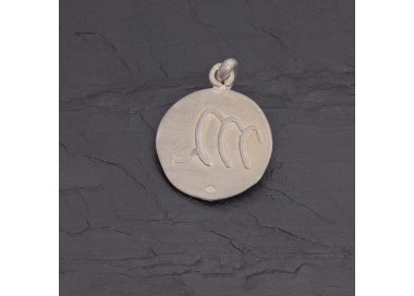 Médaille zodiaque Scorpion argent antique satiné | Pattrice