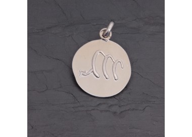 Médaille zodiaque Scorpion argent antique rhodié | Pattrice