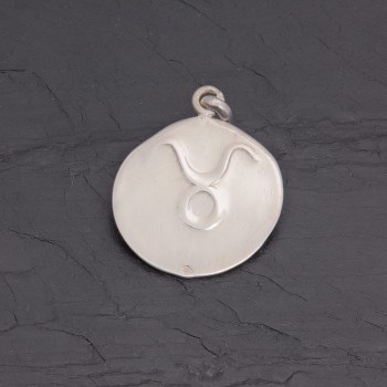 Médaille zodiaque Taureau en argent antique | Pattrice