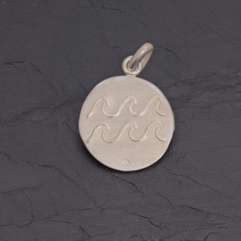 Médaille zodiaque Verseau en argent antique | Pattrice