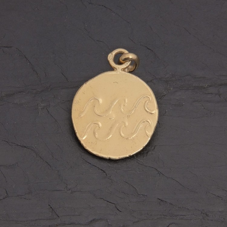 Médaille zodiaque Verseau en vermeil antique | Pattrice