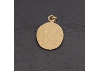 Médaille zodiaque Verseau en vermeil antique | Pattrice