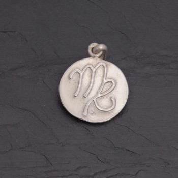 Médaille zodiaque Vierge en argent antique | Pattrice
