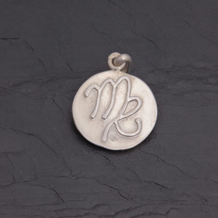 Médaille zodiaque Vierge en argent antique | Pattrice