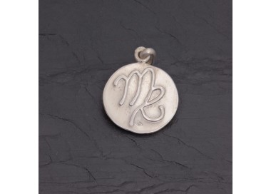 Médaille zodiaque Vierge en argent antique | Pattrice