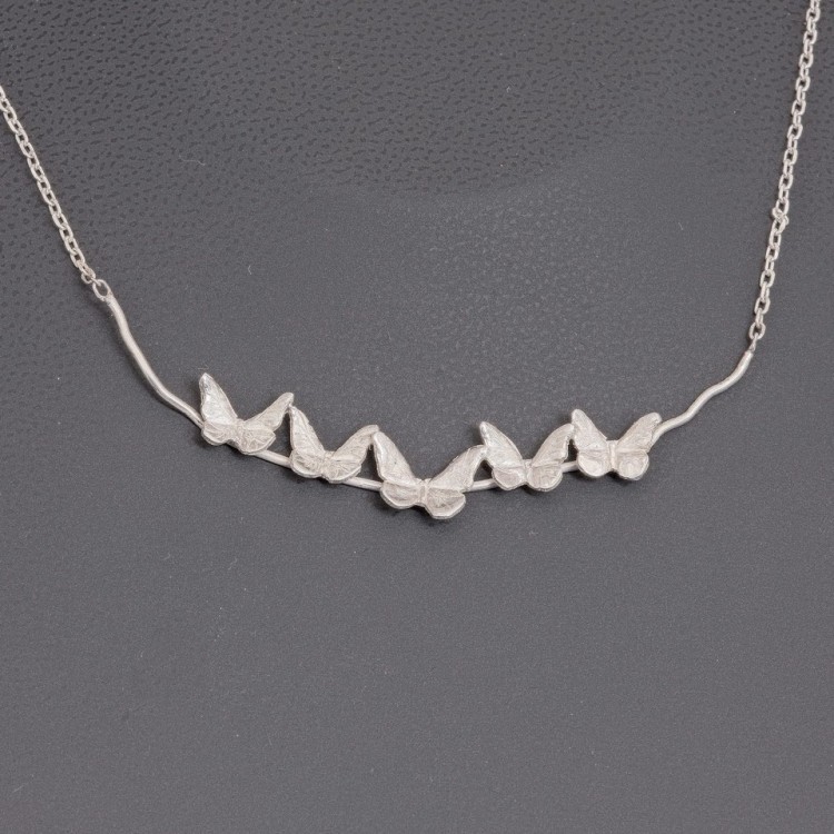 Collier papillons en argent, petit modèle | Pattrice