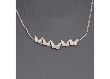 Collier papillons en argent, petit modèle | Pattrice