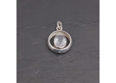 Pendentif alliance en argent et aigue-marine | Pattrice