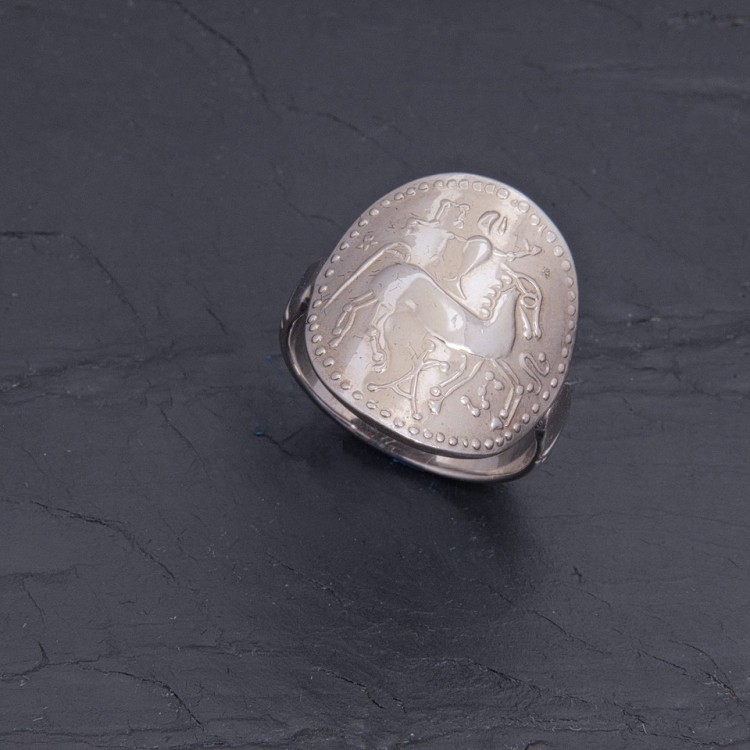 Bague gauloise C2-2 en argent rhodié | Pattrice