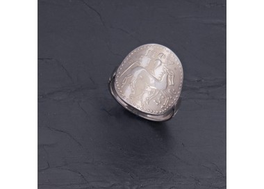 Bague gauloise C2-2 en argent rhodié | Pattrice